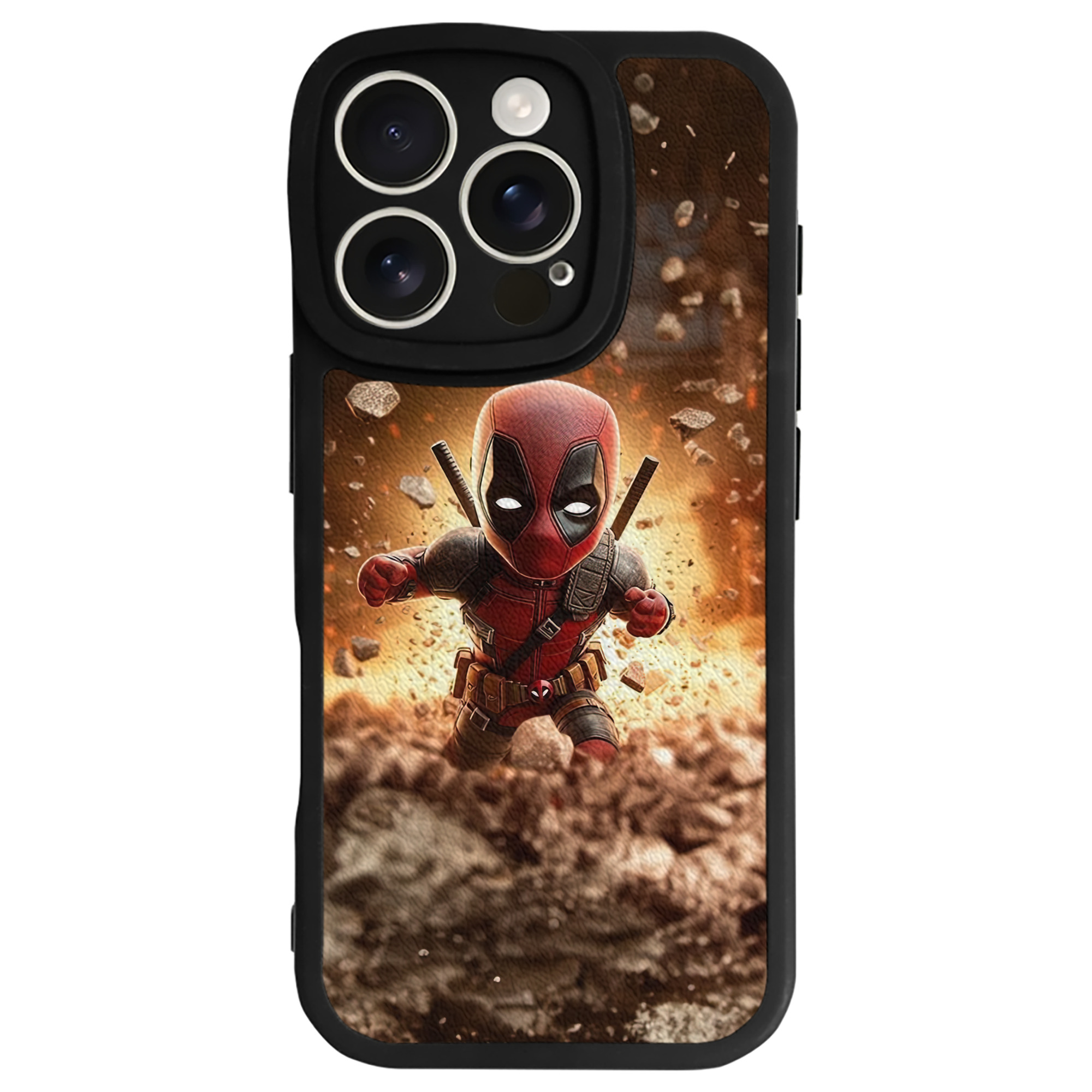 （画像用） Deadpool デッドプール 【iPhone 16シリーズ対応】シリコンスマホケース（レザー調） 材質：シリコン